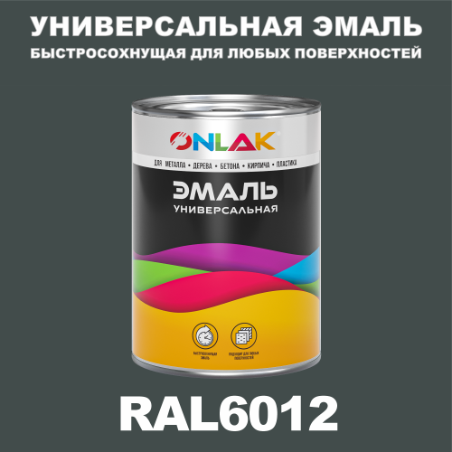 Универсальная быстросохнущая эмаль ONLAK, цвет RAL6012, в комплекте с растворителем