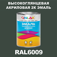 Высокоглянцевая акриловая 2К эмаль ONLAK, цвет RAL6009, в комплекте с отвердителем