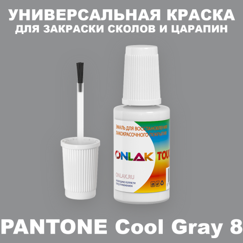 PANTONE Cool Gray 8 C КРАСКА ДЛЯ СКОЛОВ, флакон с кисточкой