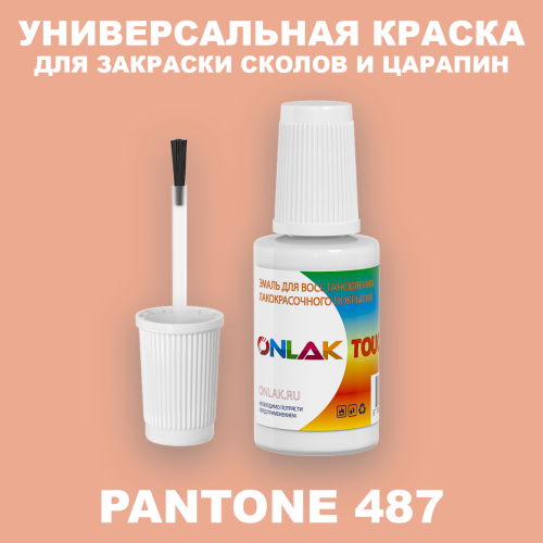 PANTONE 487 C КРАСКА ДЛЯ СКОЛОВ, флакон с кисточкой