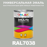 Универсальная быстросохнущая эмаль ONLAK, цвет RAL7038, в комплекте с растворителем