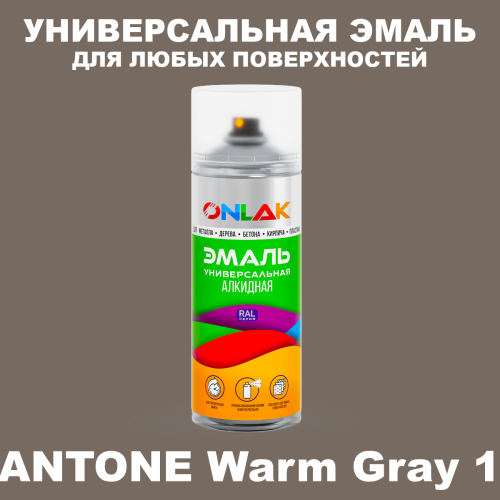 Аэрозольная краска ONLAK, цвет PANTONE Warm Gray 10 C, спрей 520мл