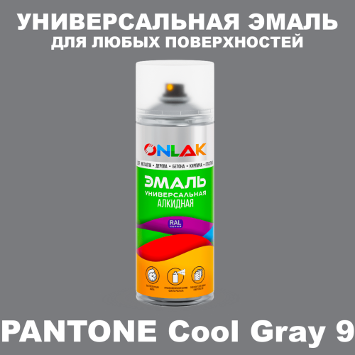 Аэрозольная краска ONLAK, цвет PANTONE Cool Gray 9 C, спрей 520мл