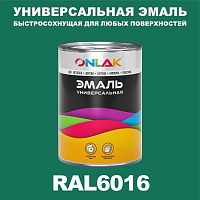 Универсальная быстросохнущая эмаль ONLAK, цвет RAL6016, в комплекте с растворителем