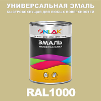Универсальная быстросохнущая эмаль ONLAK, цвет RAL1000, в комплекте с растворителем