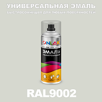 Универсальная быстросохнущая эмаль ONLAK, цвет RAL9002, спрей 400мл