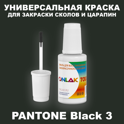 PANTONE Black 3 C КРАСКА ДЛЯ СКОЛОВ, флакон с кисточкой