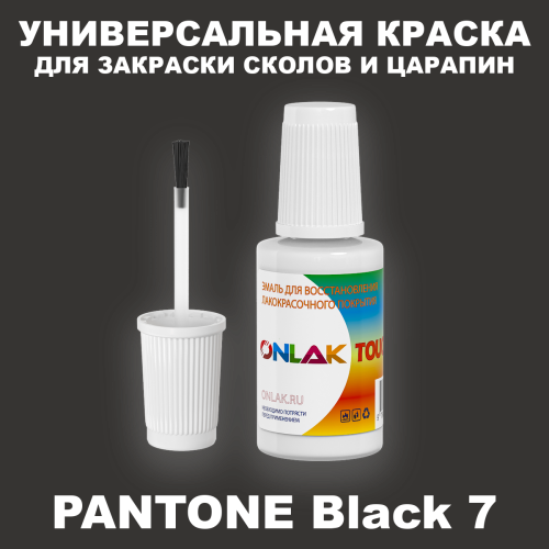 PANTONE Black 7 C КРАСКА ДЛЯ СКОЛОВ, флакон с кисточкой