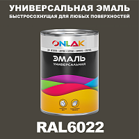 Универсальная быстросохнущая эмаль ONLAK, цвет RAL6022, в комплекте с растворителем