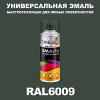 Универсальная быстросохнущая эмаль ONLAK, цвет RAL6009, спрей 400мл