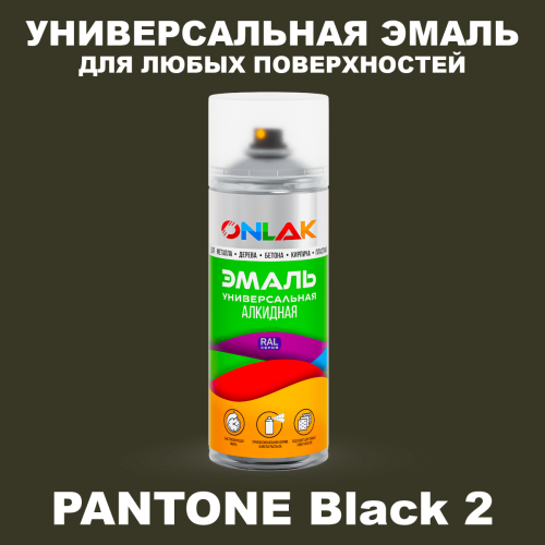 Аэрозольная краска ONLAK, цвет PANTONE Black 2 C, спрей 520мл