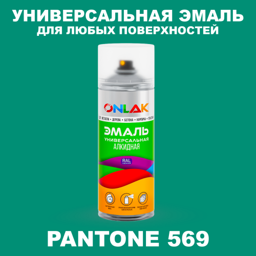 Аэрозольная краска ONLAK, цвет PANTONE 569 C, спрей 520мл