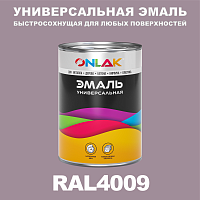 Универсальная быстросохнущая эмаль ONLAK, цвет RAL4009, в комплекте с растворителем