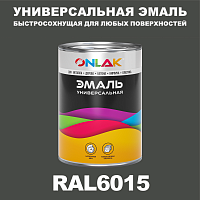 Универсальная быстросохнущая эмаль ONLAK, цвет RAL6015, в комплекте с растворителем