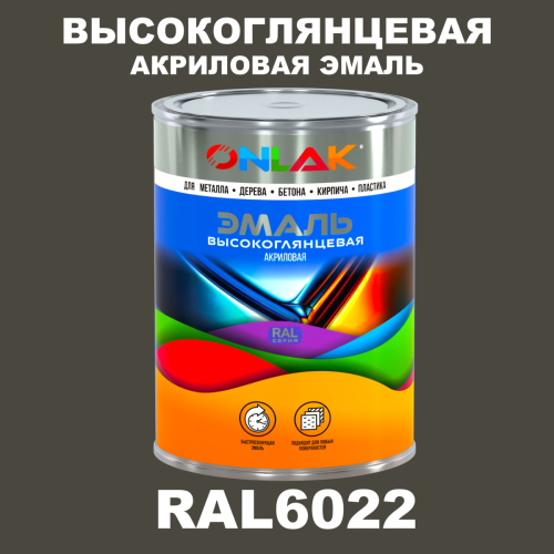 Высокоглянцевая акриловая 2К эмаль ONLAK, цвет RAL6022, в комплекте с отвердителем