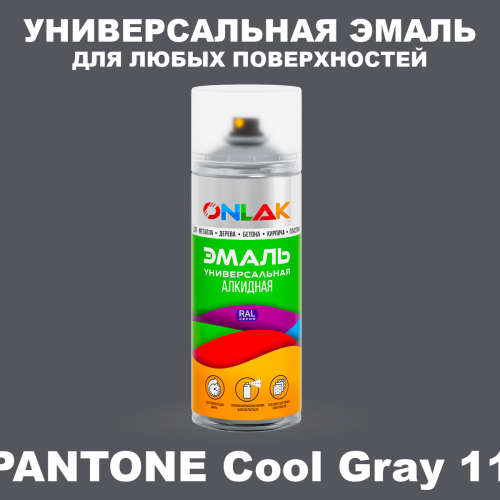 Аэрозольная краска ONLAK, цвет PANTONE Cool Gray 11 C, спрей 520мл