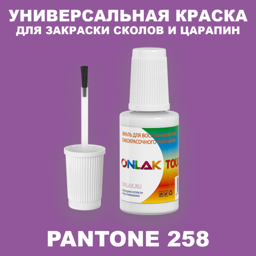 PANTONE 258 C КРАСКА ДЛЯ СКОЛОВ, флакон с кисточкой