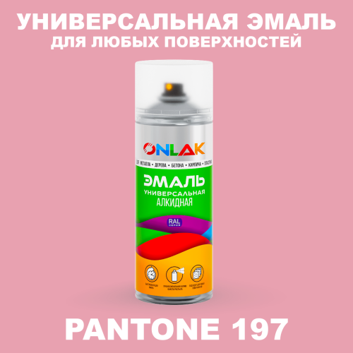 Аэрозольная краска ONLAK, цвет PANTONE 197 C, спрей 520мл