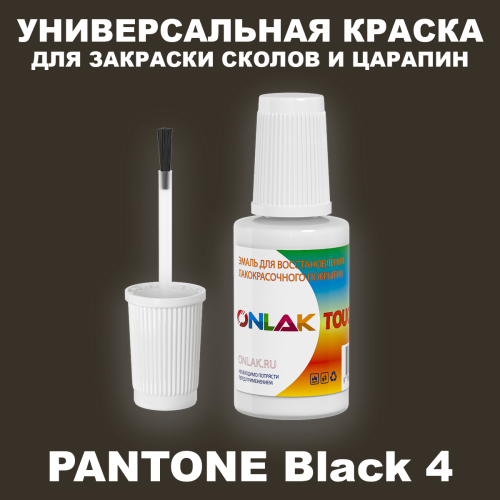 PANTONE Black 4 C КРАСКА ДЛЯ СКОЛОВ, флакон с кисточкой