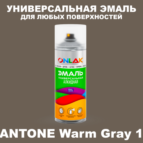 Аэрозольная краска ONLAK, цвет PANTONE Warm Gray 11 C, спрей 520мл