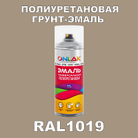 Износостойкая полиуретановая грунт-эмаль ONLAK, цвет RAL1019, спрей 520мл