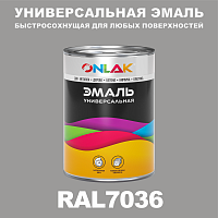 Универсальная быстросохнущая эмаль ONLAK, цвет RAL7036, в комплекте с растворителем