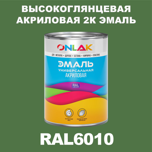 RAL6010 акриловая высокоглянцевая 2К эмаль ONLAK, в комплекте с отвердителем