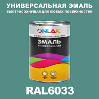 Универсальная быстросохнущая эмаль ONLAK, цвет RAL6033, в комплекте с растворителем