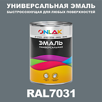 Универсальная быстросохнущая эмаль ONLAK, цвет RAL7031, в комплекте с растворителем