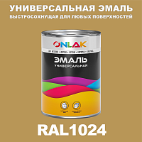 Универсальная быстросохнущая эмаль ONLAK, цвет RAL1024, в комплекте с растворителем
