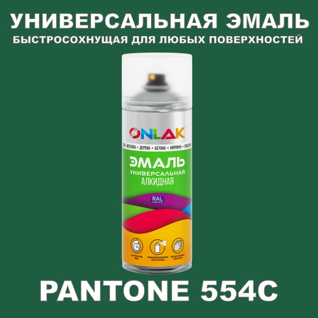 Аэрозольная краска ONLAK, цвет PANTONE 554C, спрей 520мл ONLAK.RU - Лакокрасочные технологии