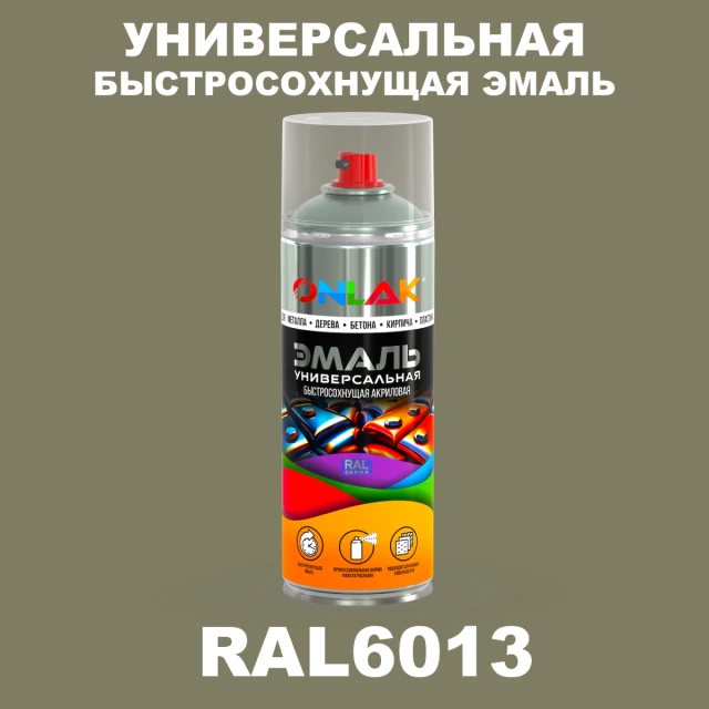Универсальная быстросохнущая эмаль ONLAK, цвет RAL6013, спрей 520мл ONLAK.RU - Лакокрасочные технологии