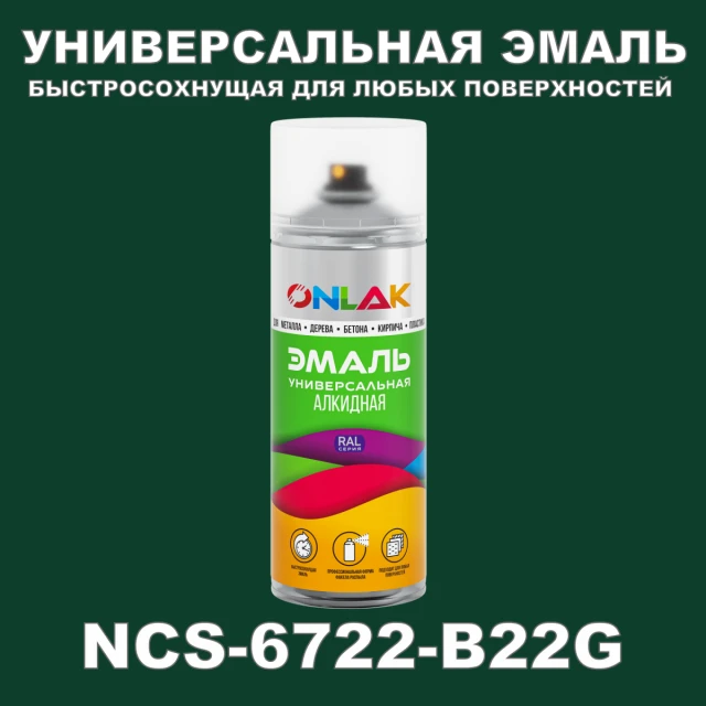 Аэрозольная краска ONLAK, цвет NCS 6722-B22G, спрей 520мл ONLAK.RU - Лакокрасочные технологии