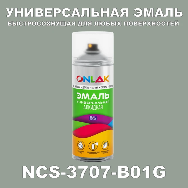 Аэрозольная краска ONLAK, цвет NCS 3707-B01G, спрей 520мл ONLAK.RU - Лакокрасочные технологии