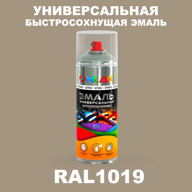 Универсальная быстросохнущая эмаль ONLAK, цвет RAL1019, спрей 520мл ONLAK.RU - Лакокрасочные технологии