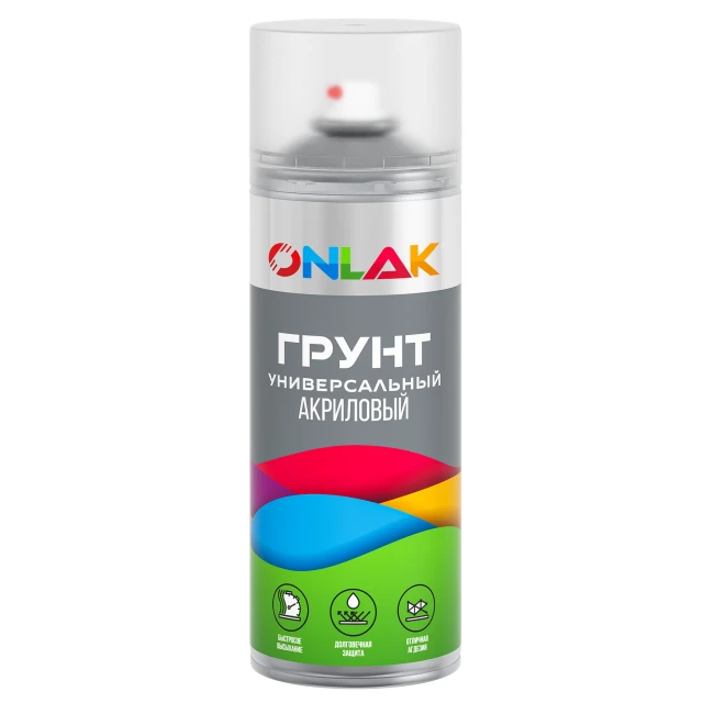 1K грунт универсальный аэрозольный ONLAK, 520мл ONLAK.RU - Лакокрасочные технологии