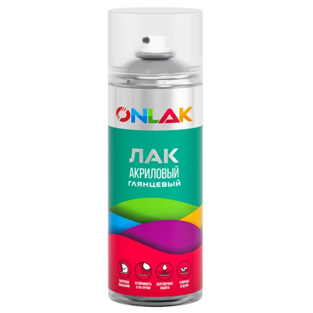 1K лак глянцевый аэрозольный ONLAK, 520мл ONLAK.RU - Лакокрасочные технологии