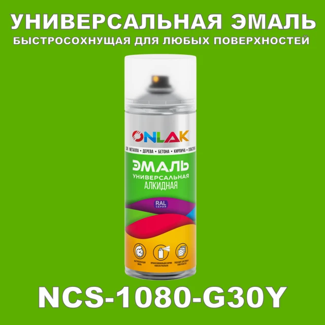 Аэрозольная краска ONLAK, цвет NCS 1080-G30Y, спрей 520мл ONLAK.RU - Лакокрасочные технологии